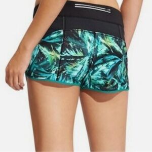 Athleta Women Sz S Track This Run Nepali Teal Green Black 3” Athletic Shorts